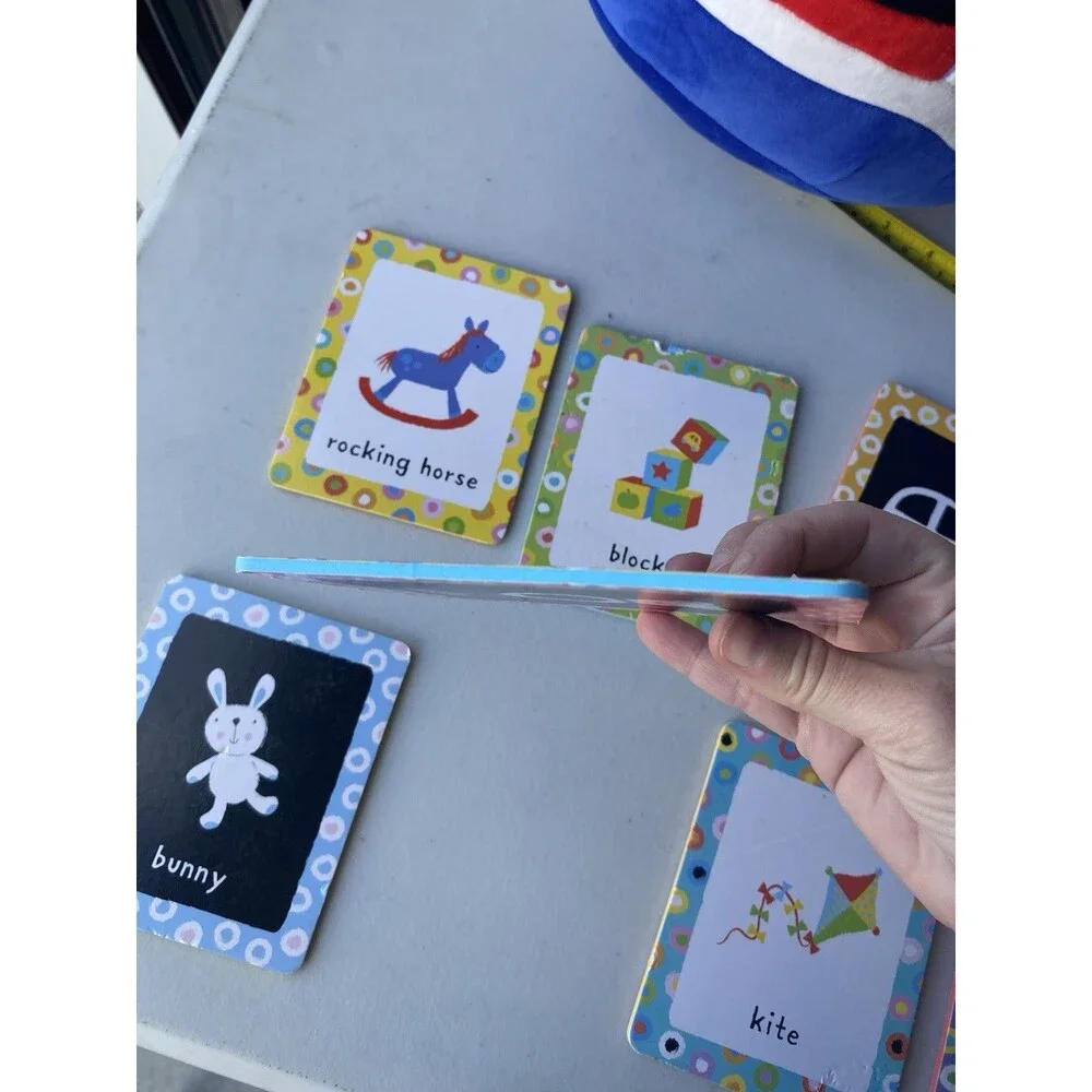 Reversible Foam Baby Flash Cards High Contrast Sensory First Words 10 Count